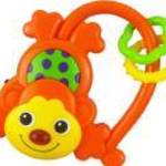 Gyermek zenélő csörgő Baby Mix majmocska narancssárga - BABY MIX fotó