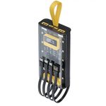 THO PB-M40 powerbank 120W 10000mAh beépített kábelekkel és LCD kijelzővel - átlátszó fotó