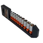 10 részes dugókulcs készlet 1/4" méretben 4-13 mm fotó
