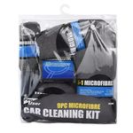 Autótisztító készlet (9 db), szürke fotó
