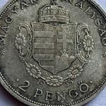 Antik ezüst pénzérme - 2 PENGŐ / Rákóczi 1935 --- Ezüst 2 Pengő akár 1 Forintért fotó