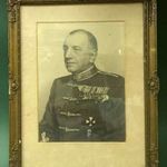 Horthy éra - Magas rangú katonatiszt nagyméretű keretezett fotója /Vitéz Thurzó F. hagyaték fotó