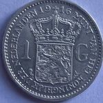 Gyönyörű antik ezüst pénzérme - Hollandia 1 Gulden 1916 / Ezüst Gulden akár 1 Forintért fotó