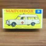Matchbox Series #3 Mercedes Benz Binz Ambulance eredeti doboz fotó
