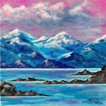 Ha majd leszáll az éj - sötétben világító akrilfestmény - glow in the dark - 40 x 40 cm fotó