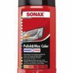 Autópolír és viasz, piros 500ml Sonax Polish & Wax Color NanoPro fotó