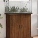 vidaXL barna tölgyszínű szerelt fa akváriumi állvány 81x36x73 cm fotó