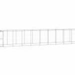 vidaXL kültéri horganyozott acél kutyakennel tetővel 26, 62 m² fotó