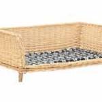 vidaXL természetes fűzfa kutyakosár párnával 90 x 54 x 35 cm fotó