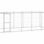 vidaXL kültéri horganyozott acél kutyakennel tetővel 12, 1 m² fotó