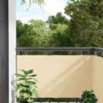 vidaXL krémszínű PVC belátás elleni erkélyparaván 500x90 cm fotó