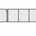 vidaXL antracitszürke acél kertkapu 350 x 100 cm fotó