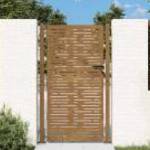 vidaXL négyszögmintás corten acél kerti kapu 105 x 180 cm fotó