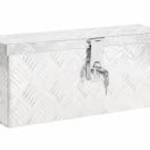 vidaXL ezüstszínű alumínium tárolóláda 50 x 15 x 20, 5 cm fotó