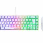 The G-Lab Gaming kit - 2 in 1 COMBO HYDROGEN W/HU (TKL billentyűzet, egér, 6200 DPI, RGB, USB-A, feh fotó