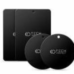 Fém ellenlapka darab mágneses autós tartóhoz - Tech-Protect MetalPlate - 4 db/csomag - fekete fotó