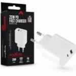 Maxlife MXTC-06 PD+QC 20W gyorstöltő adapter USB + Type-C - fehér fotó