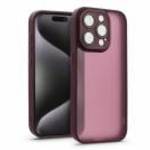 Apple iPhone 15 Pro Max hátlap kameravédő peremmel, lencsevédő üveggel - Variete- bíbor - Haffner fotó