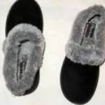 35, 5-s Skechers bebújós szobapapucs fekete szürke fotó
