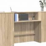 vidaXL recepciós pult sonoma tölgy 200x50x103, 5 cm szerelt fa fotó