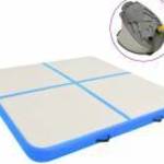 vidaXL kék PVC felfújható tornamatrac pumpával 200 x 200 x 10 cm fotó