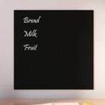 vidaXL fekete falra szerelhető edzett üveg mágnestábla 40 x 40 cm fotó