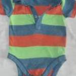 csíkos rövid ujjú ing body 3 - 6 hó 62 - 68 cm Nutmeg fotó