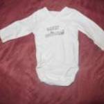 H&M oldalt patentos hosszú ujjú body 1-2 hó 56 cm fotó