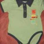 zöld galléros rövid ujjú body 9 hó 74 cm Disney fotó