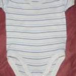 csíkos rövid ujjú body 6-9 hó 74 - 80 cm fotó