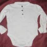 F&F fehér hosszú ujjú body 6 - 9 hó 68 -74 cm fotó