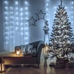 200 LED-es fényfüzér 4, 2 m 8 programmal középfehér fotó