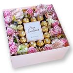 Boxenjoy - kocka desszert doboz - szappanrózsa, Ferrero rocher és Mon evidence - eau de parfum 50 ml fotó