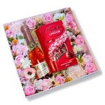 Boxenjoy - kocka desszert doboz - szappanrózsa, Lindor és Törley charmant rosé fehér édes pezsgő 0, 2 l fotó