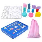 180db-os fa építőkocka - Tangram alakú puzzle készlet fotó