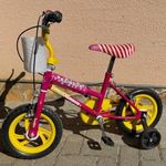 Gyerek bicikli, gyermek kerékpár pedálos kétkerekű bordó színű fotó