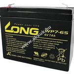 Ólom akku Long (Kung Long) típus WP7-6S 6V 7Ah csatlakozó: F1 fotó
