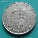 1946 - 5 Forint RITKA ! kis ph, mikrokarc! KIVÁLÓ ezüst fotó