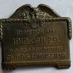 " CIVITAS FORTISSIMA " jelvény / In Memoriam 1919 jan. 29. Balassagyarmat - Akár 1 Ft.-ért fotó