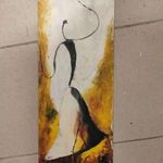 Nagy Krisztián (Kinva) - Modern balett 20x50 - szignózott olajfestmény fotó