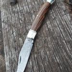 Berényi Sándor zsebkés bicska damaszt dmaszk bocote markolat maskara nagy agancs új fotó