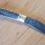 Berényi Sándor vadászbicska vadász bicska damaszt dmaszk agancs új fotó
