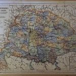 Történelmi Magyarország átnézeti térkép (1906 - utánnyomás) NMÁ fotó