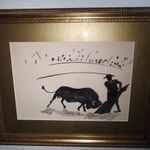 Pablo Picasso -Torreádor - gyönyörű régi festmény -1Ft! Nincs minimálár!!! fotó