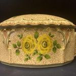 Antik porcelán fedeles keksztartó edény- Oscar Schlegelmilch jelzéssel - különleges festéssel fotó