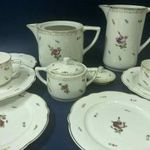 Antik, több mint 100 éves egykori luxus "bécsi rózsás" porcelán készlet maradéka - 1 Ft.-ért fotó