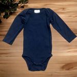 S.kék pamut body 9-12hó fotó