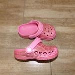 Eredeti CROCS rózsaszín, csillogó papucs C8 EU 24/25 fotó