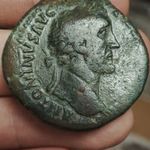 Antoninus Pius Sestertius SZÉP ZÖLD PATINA 1FT NMÁ fotó