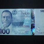 Belize 100 dollár P.W78 2025 UNC teknős ZÁRÓCÍMLET! FRISS KIADÁS 2025.08.04-én került forgalomba! fotó